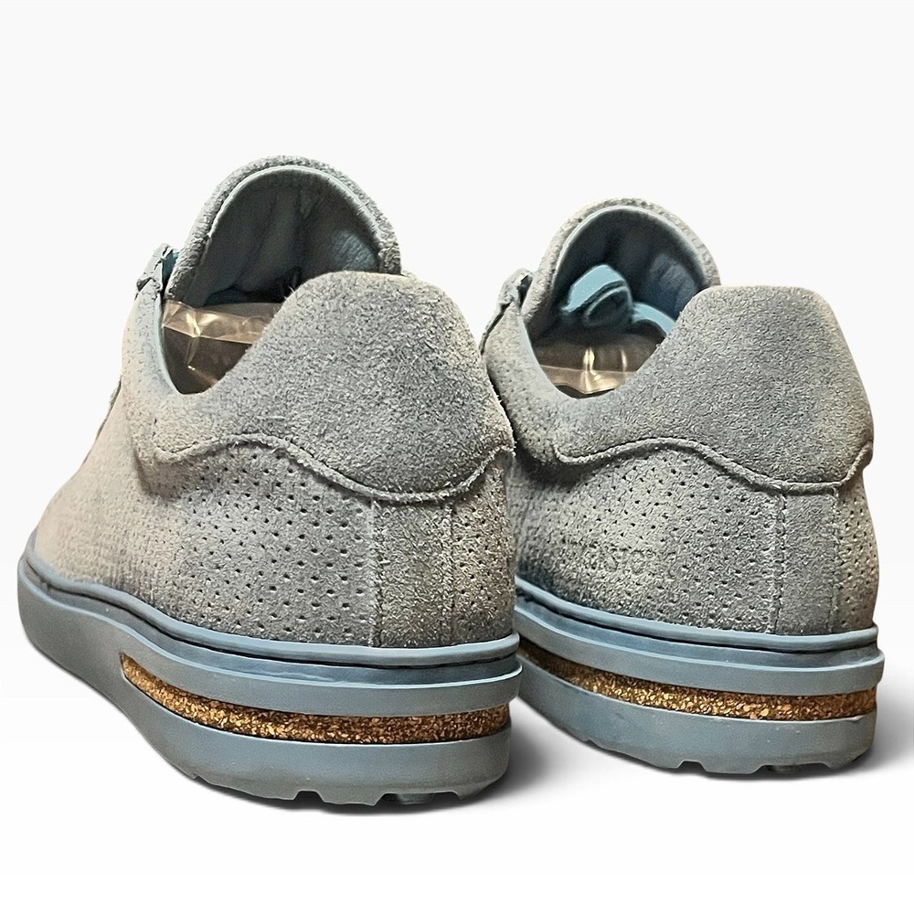 Birkenstock Bend Low Blue Grey Perforated Suede Sneakers Women 39 L8 M6 - Picture 5 of 16